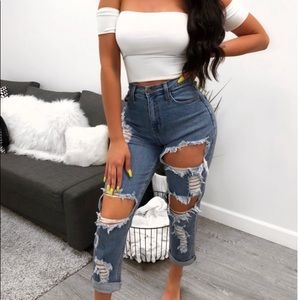 Laura’s boutique Alex distressed jeans